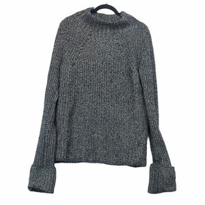 BCBG Mock Neck Wool Sweater